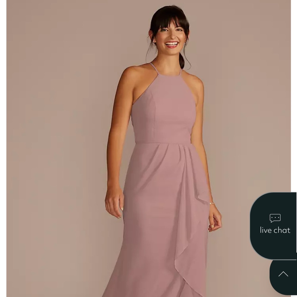NWT Davids Bridal Bridesmaid Halter Neck Dress